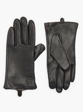 Touchpoint cashmere-lined leather smart glove Women's Black Gloves Medium